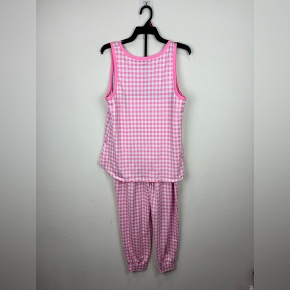 Draper James Hilary Pink Gingham Pajama Set Size Small checkered girly Lounge - Picture 5 of 13